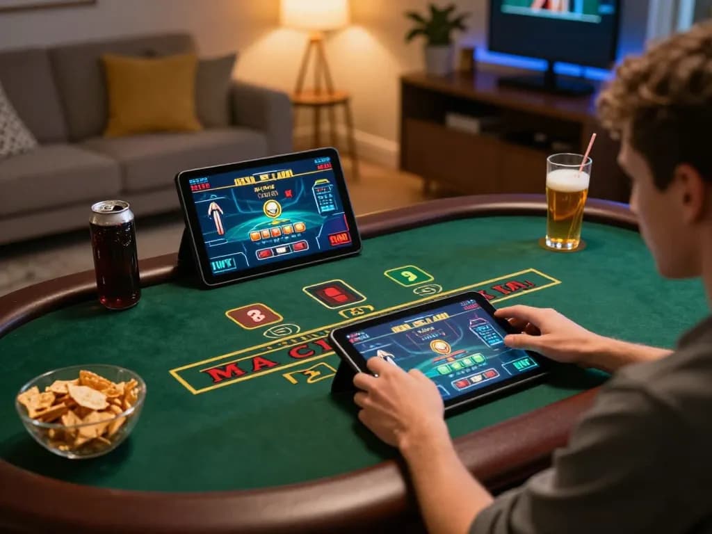 Players enjoying live baccarat in an engaging gfly88 online gaming setup, highlighting strategy and fun.