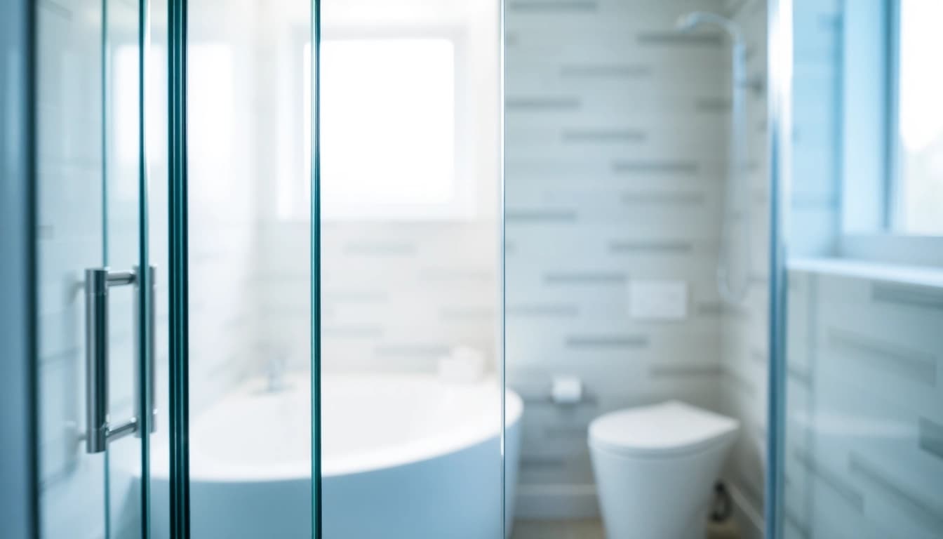 Showcasing a sleek wet room shower screen design in a modern bathroom setting.
