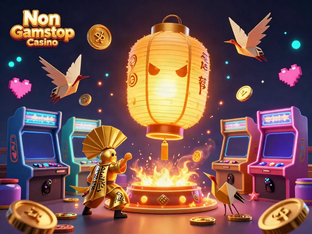 Experience excitement at a Non Gamstop Casino with a golden lantern spirit and dynamic gaming elements.