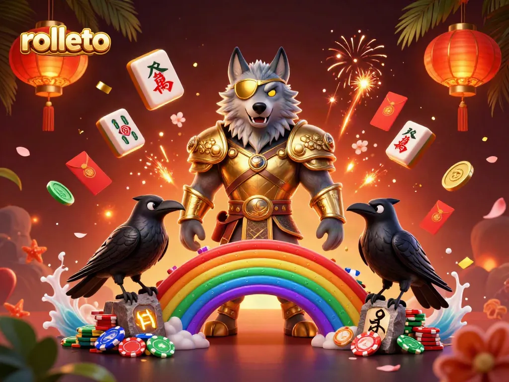 Experience exciting gameplay at rolletto casino with a vibrant illustration of Norse mythology characters and casino elements.
