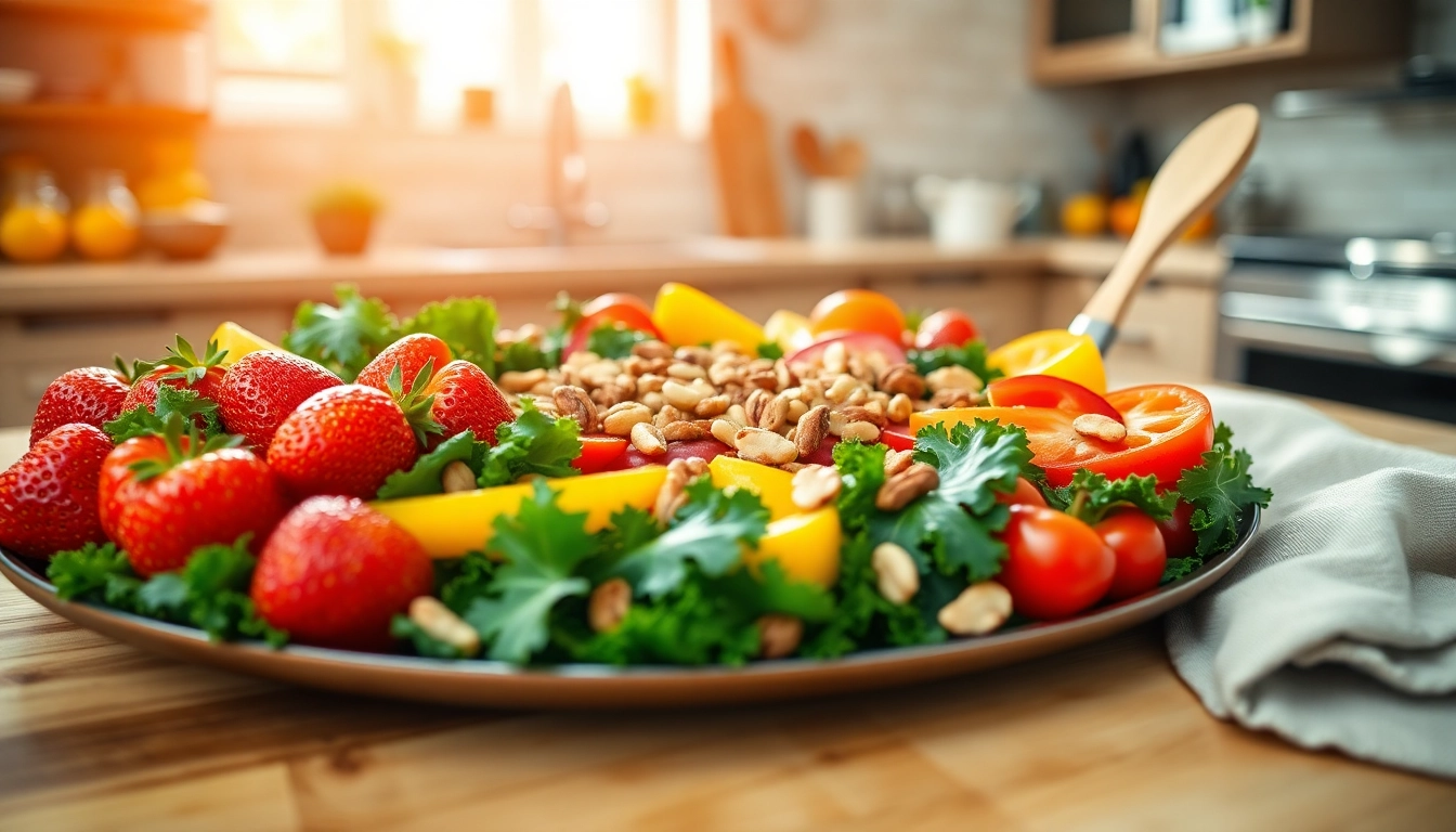 Platter of vibrant healthy food featuring fresh fruits and vegetables, inspiring nutritious meal choices.