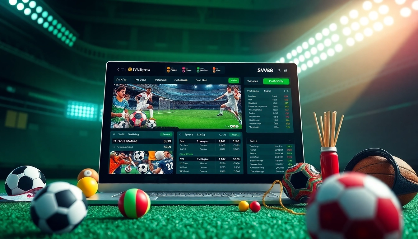 Explore the vibrant Trang Chủ Sv88 with its dynamic sports betting interface.