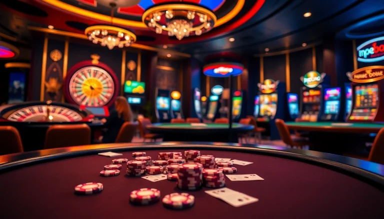 Experience thrilling ingatbola gameplay with vibrant online casino elements and rich colors.