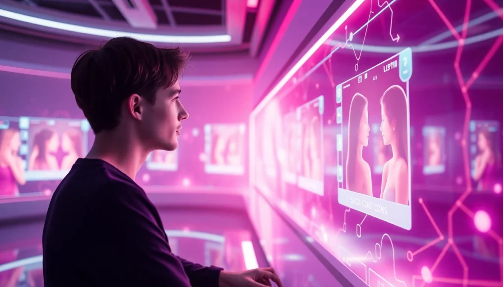 Engaging in ai porn chat with interactive virtual characters in a digital space