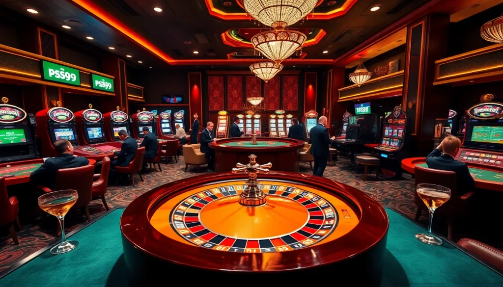 Experience the thrill of gaming at trang chủ PS99 with professional gamblers at casino tables.