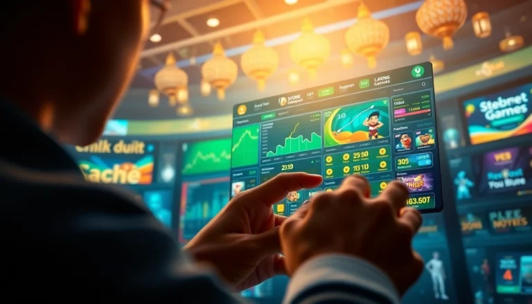 Engaging interface of sbobet.dance showcasing diverse online betting games in a vibrant atmosphere.