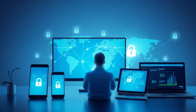 快连官网 VPN 在设备上展示全球安全连接的应用界面。