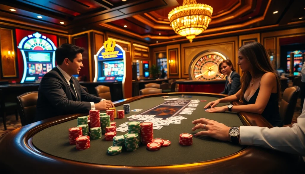 Bet on thrilling poker game action at https://debet23.com/ with colorful chips and cards.