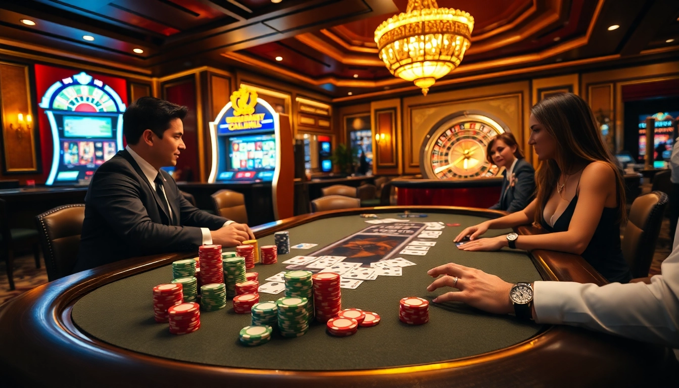 Bet on thrilling poker game action at https://debet23.com/ with colorful chips and cards.