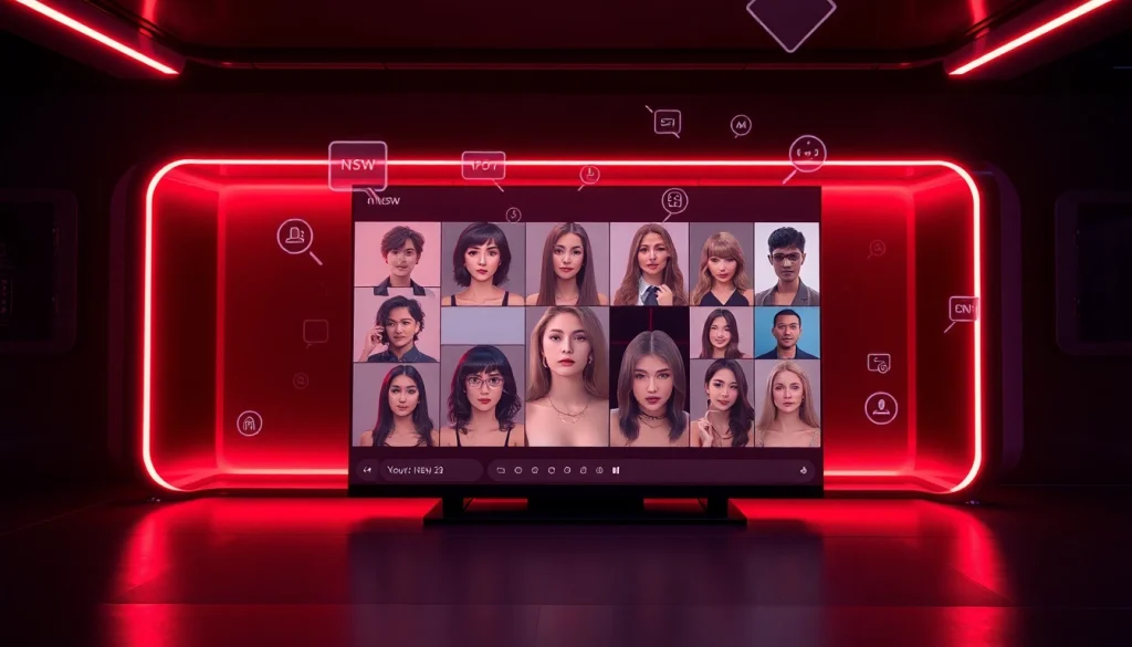 Engaging NSFW AI character chat sessions on a modern digital interface.