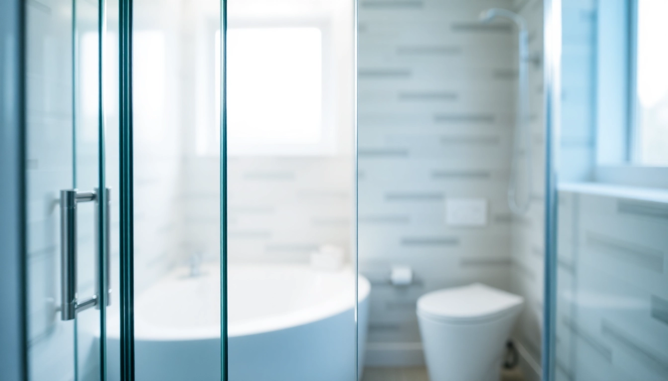 Showcasing a sleek wet room shower screen​ design in a modern bathroom setting.